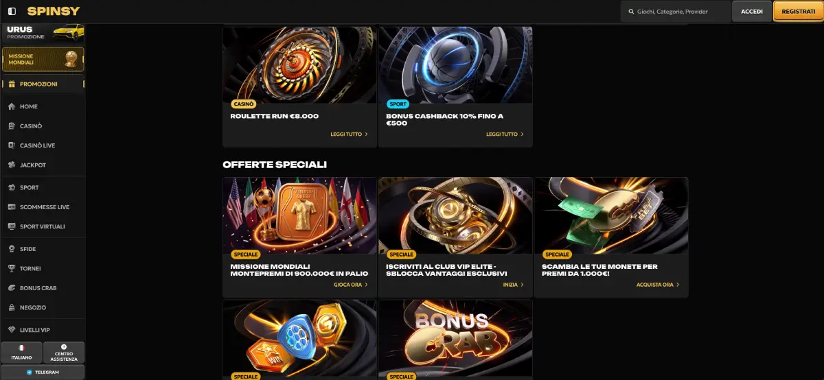 Spinsy Casino Bonus