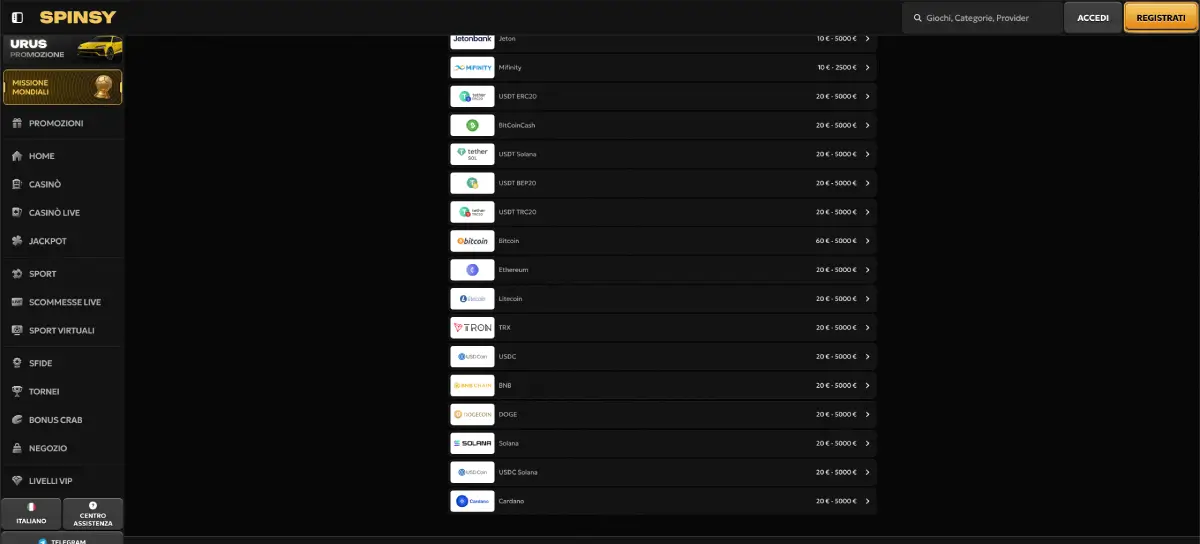 Spinsy Casino Withdrawal Limit